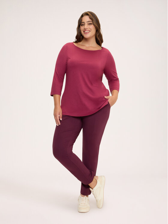 Fiorella Rubino Fiorella Rubino T-Shirt G0CRL009262N029 Bordowy Regular Fit