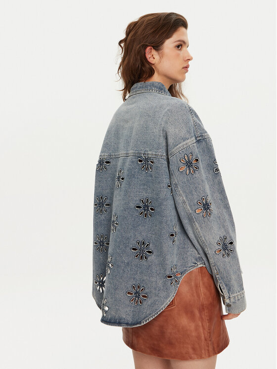 One Teaspoon One Teaspoon camicia di jeans 26501 Blu Regular Fit