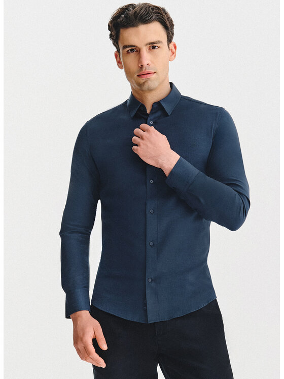 Pako Lorente Pako Lorente Koszula P25WF-1X-019 Granatowy Slim Fit