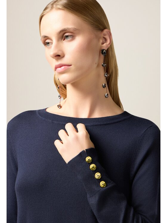 Oltre Oltre Maglione M288J105146N034 Blu Slim Fit