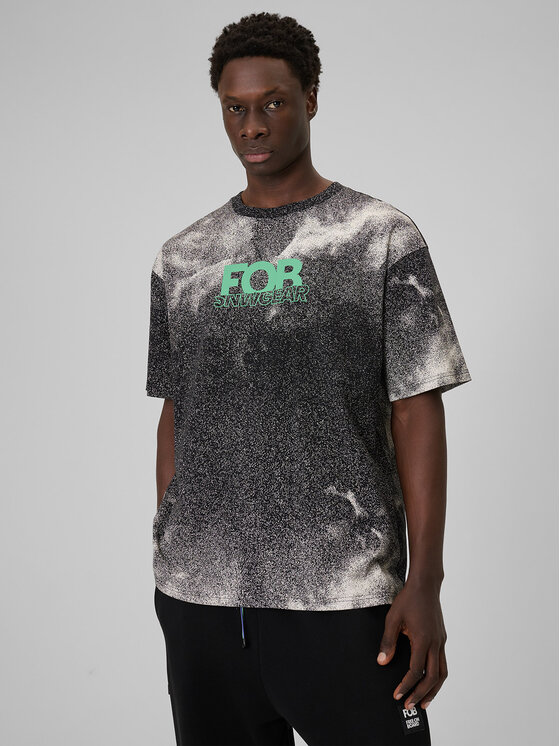 4F 4F T-Shirt FOB Czarny Loose Fit