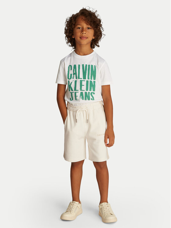 Calvin Klein Jeans Calvin Klein Jeans Sport rövidnadrág Color Block IB0IB02433 Bézs Relaxed Fit