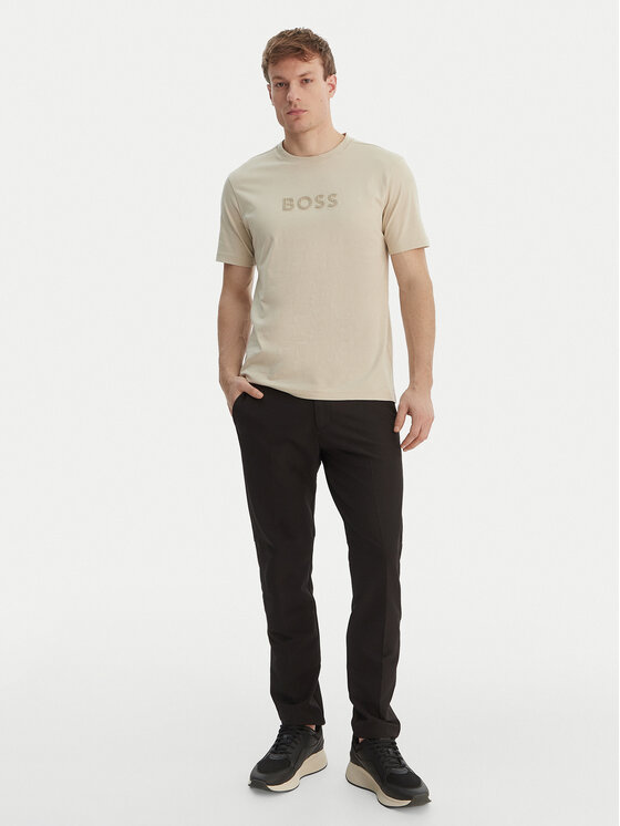 BOSS BOSS T-Shirt TS_Terrace Logo 50559361 Beige Regular Fit