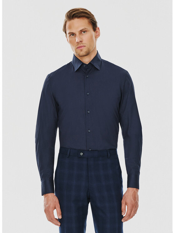 Pako Lorente Pako Lorente Koszula P24WF-1X-039 Granatowy Slim Fit