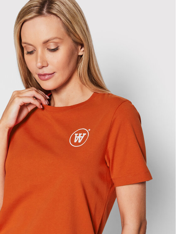 Wood Wood Wood Wood Тишърт Mia Circle 10292501-2222 Червен Regular Fit