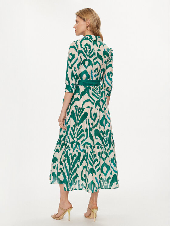 Luisa Spagnoli Luisa Spagnoli Haljina košulja Prateria 540700 Zelena Regular Fit