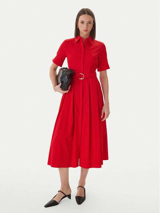 LOLA CASADEMUNT LOLA CASADEMUNT Hemdkleid LS2616089 Rot Regular Fit