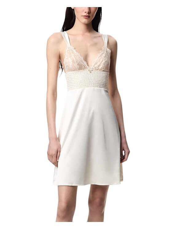 Emporio Armani Emporio Armani Camicia da notte Camicina sposa Emporio Armani Satin Bridal Bianco Regular Fit