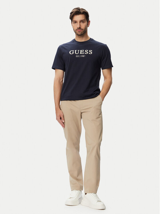 Guess Guess Tricou M6YI41 K4227 Bleumarin Regular Fit