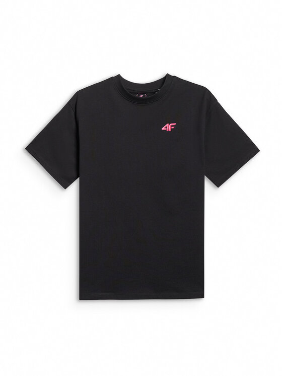 4F 4F T-Shirt SUMMER SPLASH Czarny Loose Fit