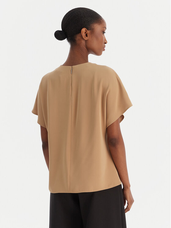 Calvin Klein Calvin Klein Marškinėliai Cdc Ss Hardware LV044E902G Ruda Regular Fit