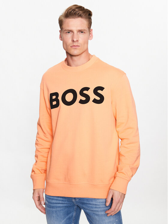 Sweatshirt Orange Webasiccrew Relaxed Fit 50487133 Boss