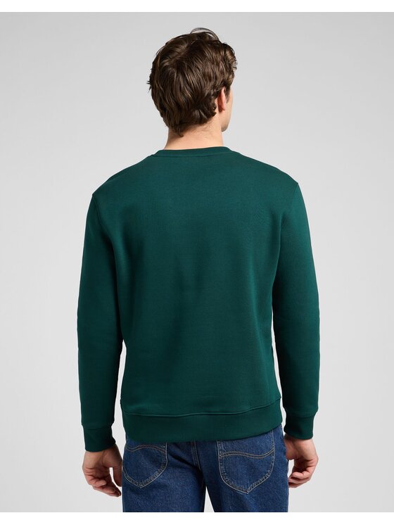 Lee Lee Felpa PATCH CREW SWS Verde Comfort Fit