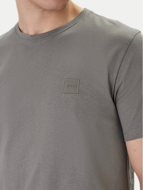 BOSS BOSS Тениска с яка и копчета Prime 50507813 Сив Regular Fit