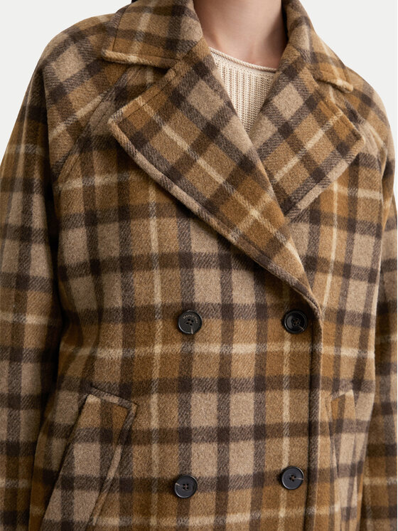 Marc O'Polo Marc O'Polo Płaszcz wełniany 508 0183 71151 Brązowy Relaxed Fit