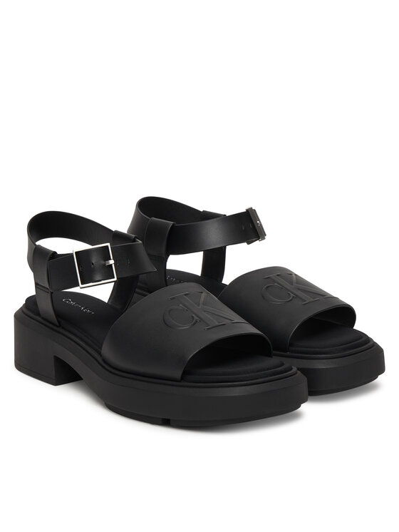 Calvin Klein Calvin Klein Szandál Chunky Sandal Lth Mg HW0HW03131 Fekete