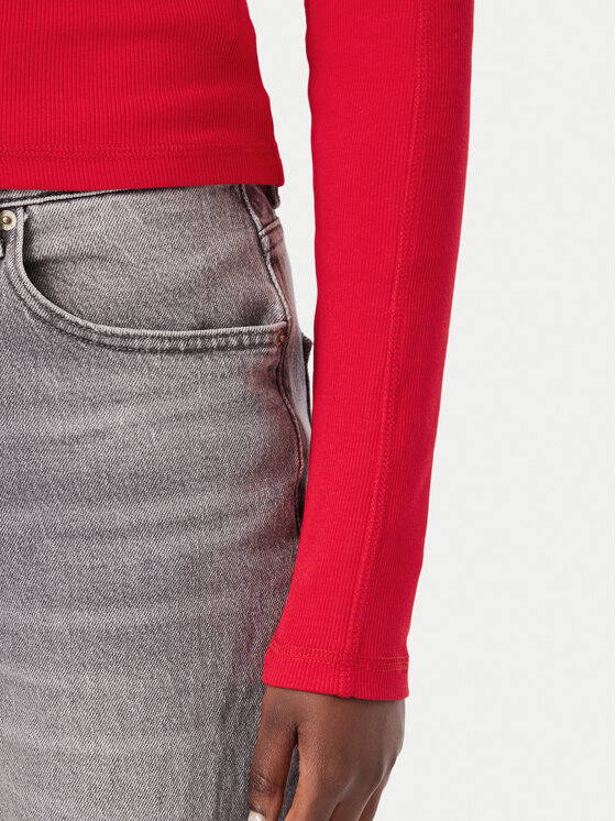 Tommy Jeans Tommy Jeans Golf DW0DW23251 Czerwony Slim Fit