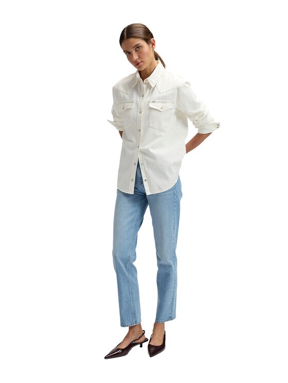 Lee Lee Koszula 112376970 Biały Regular Fit