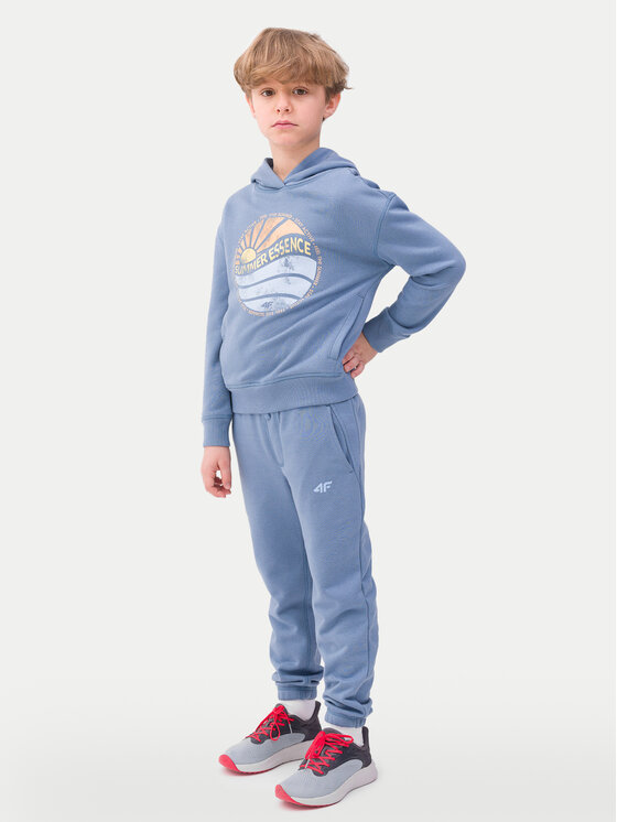 4F 4F Bluză 4FJWSS24TSWSM0935 Albastru Regular Fit