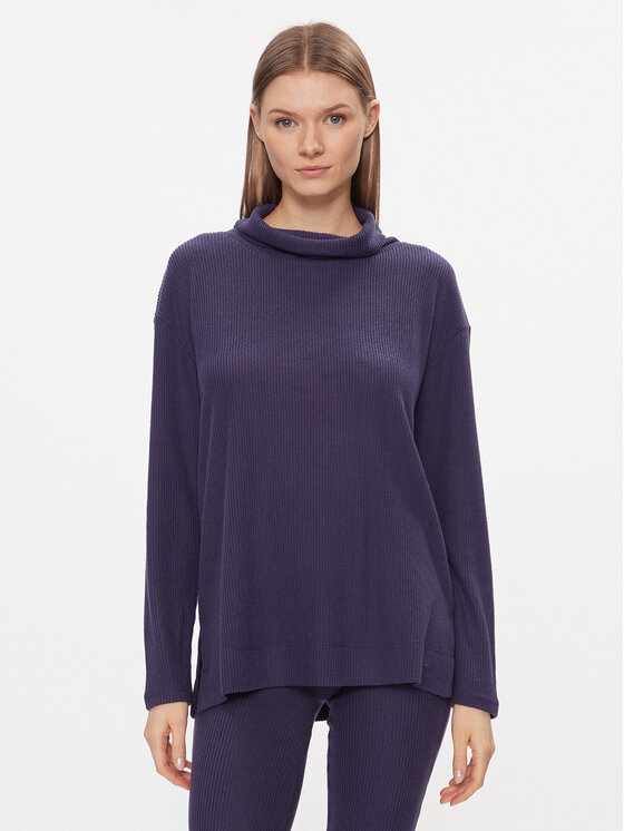 Triumph Triumph Bluză Thermal MyWear Sweater 10216560 Bleumarin Regular Fit