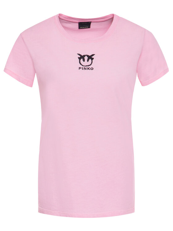 Pinko Pinko T-shirt Bussolano PE 20 BLK01 1G14XB Y651 Rose Regular Fit