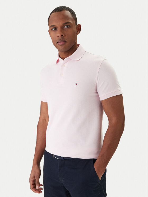 Tommy Hilfiger Tommy Hilfiger Polo 1985 MW0MW17771 Różowy Slim Fit