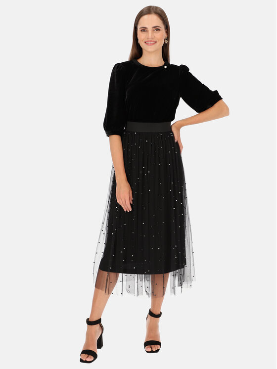 L’AF L’AF Spódnica maxi Perla Czarny Regular Fit