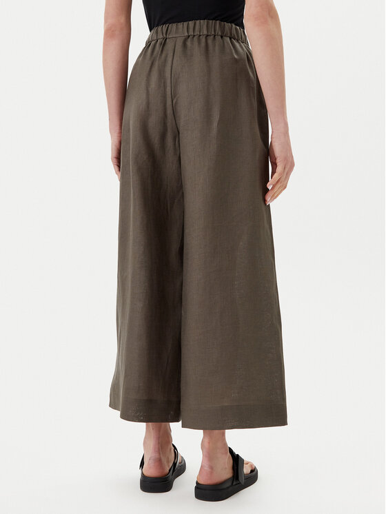 Max Mara Max Mara Spodnie materiałowe Minnie 2516131018 Zielony Relaxed Fit