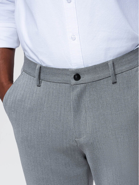 Ombre Ombre Chino kalhoty OM-PACP-0307 Šedá Regular Fit
