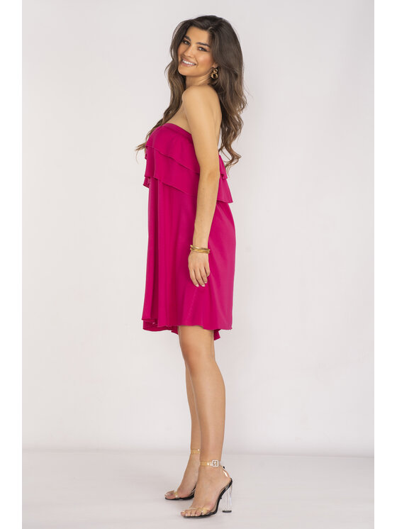Awama Awama Sukienka letnia A658 Fioletowy Basic Fit