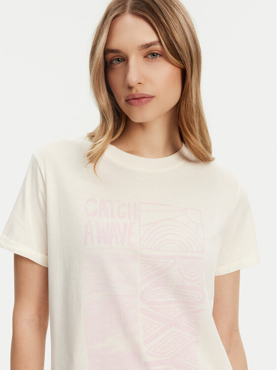 Roxy Roxy Póló ERJZT05911 Ekru Regular Fit