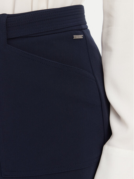 Guess Guess Bavlnené šortky W5GD0I WH9Y2 Tmavomodrá Loose Fit