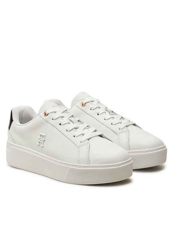 Tommy Hilfiger Tommy Hilfiger Superge Th Platform Court Sneaker FW0FW08614 Bela