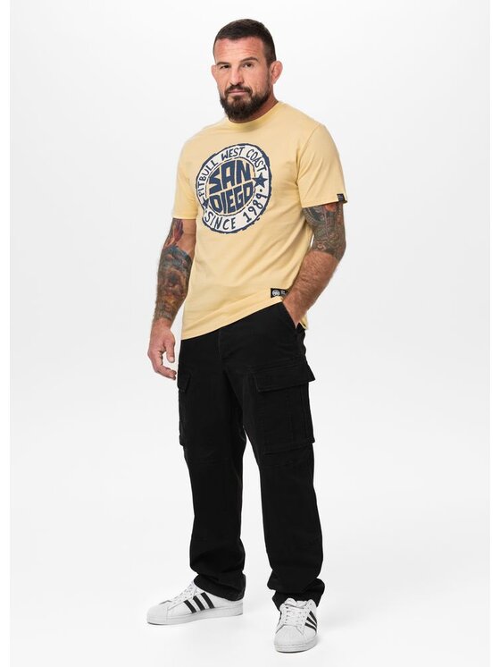 PITBULL PITBULL T-Shirt AUTOMATIC Żółty Regular Fit