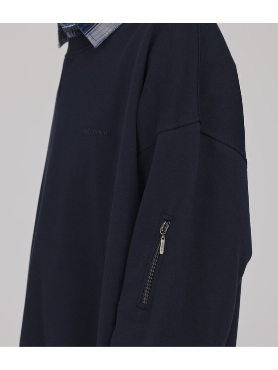 Lee Cooper Lee Cooper Bluza NICO Granatowy Relaxed Fit