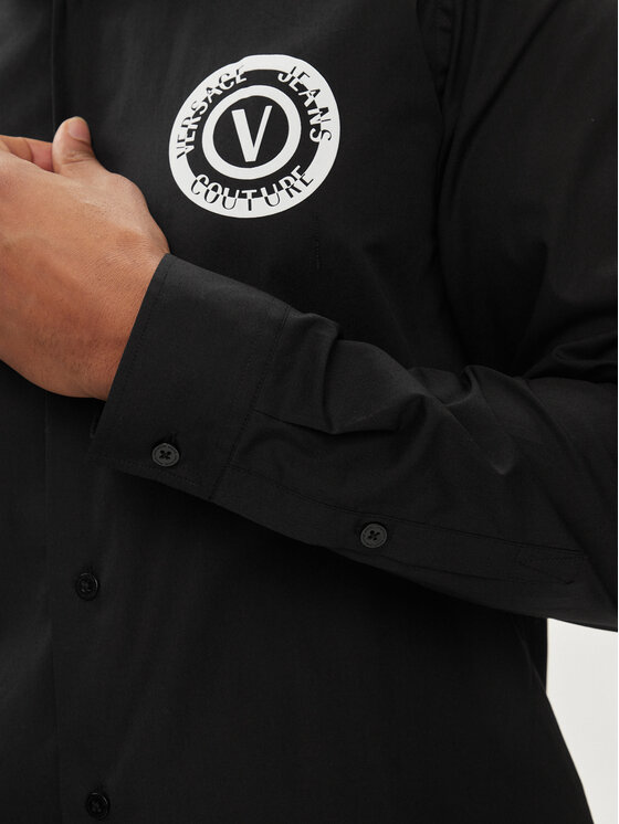 Versace Jeans Couture Versace Jeans Couture Πουκάμισο 76GALYS1 Μαύρο Regular Fit