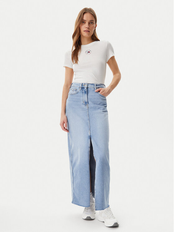 Tommy Jeans Tommy Jeans Fustă de blugi Claire DW0DW20581 Albastru Regular Fit