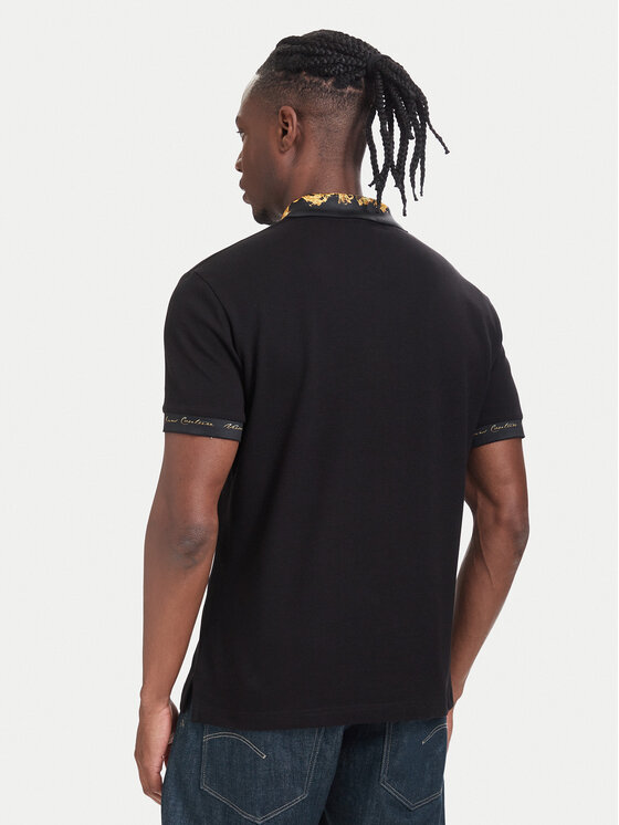 Versace Jeans Couture Versace Jeans Couture Polo 80GAGT12 CJ01T Melns Slim Fit