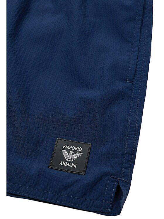 Emporio Armani Emporio Armani Costume da bagno costume - Emporio Armani - seersucker Black label Blu Regular Fit