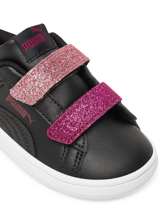 Puma Puma Sneakersy Smash 3.0 L Glitter Velcro V Inf 395610 07 Czarny
