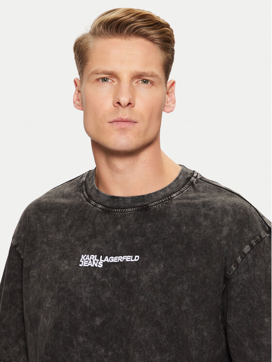 Karl Lagerfeld Jeans Karl Lagerfeld Jeans Тишърт A1M17047 Черен Regular Fit