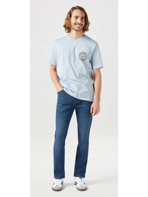 Wrangler Wrangler Jeansy Larston Niebieski Slim Fit