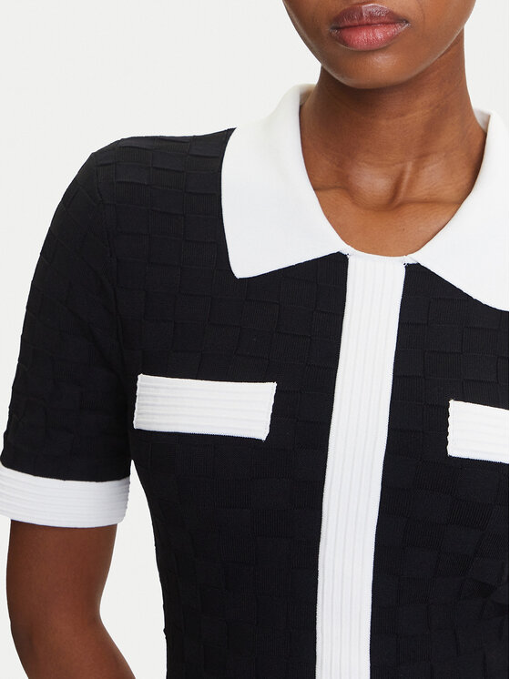 KARL LAGERFELD KARL LAGERFELD Φόρεμα υφασμάτινο A3W13036 Μαύρο Slim Fit