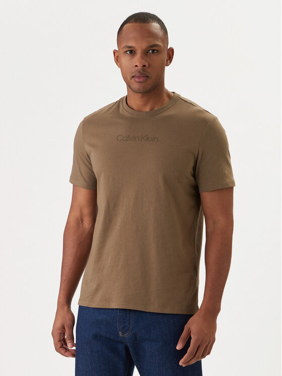 Calvin Klein Calvin Klein T-shirt Logo 30s LV04LD230G Marrone Regular Fit