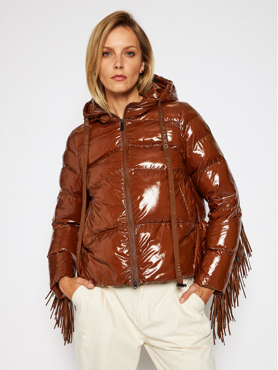 PINKO PINKO Žieminė striukė Campari 1 Piumino 20202 PRR 1N12YB.Y66M Ruda Regular Fit