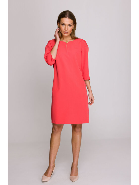 Stylove Stylove Sukienka wieczorowa S394 Pomarańczowy Premium Fit