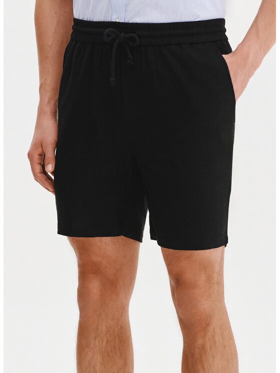Pako Lorente Pako Lorente Szorty materiałowe P25SF-WS-008 Czarny Classic Fit