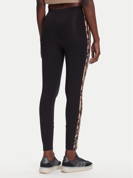 adidas adidas Legingi Animal Print 3-Stripes JM1864 Melns Slim Fit