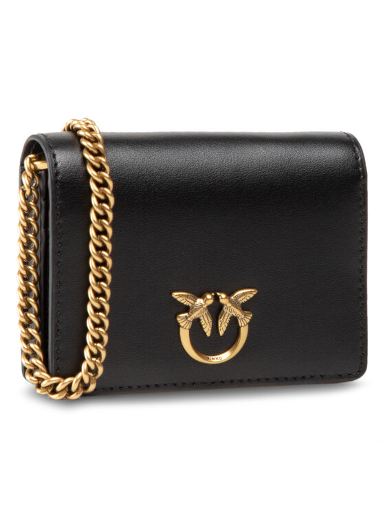 PINKO Pinko Kabelka Jolie Credit Card Holder Simply 2 20211 PLTT 1P225S Y6XT Čierna