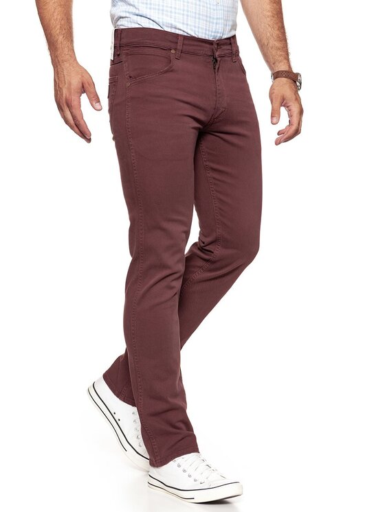Wrangler Wrangler Pantaloni di tessuto GREENSBORO Rosso Straight Fit